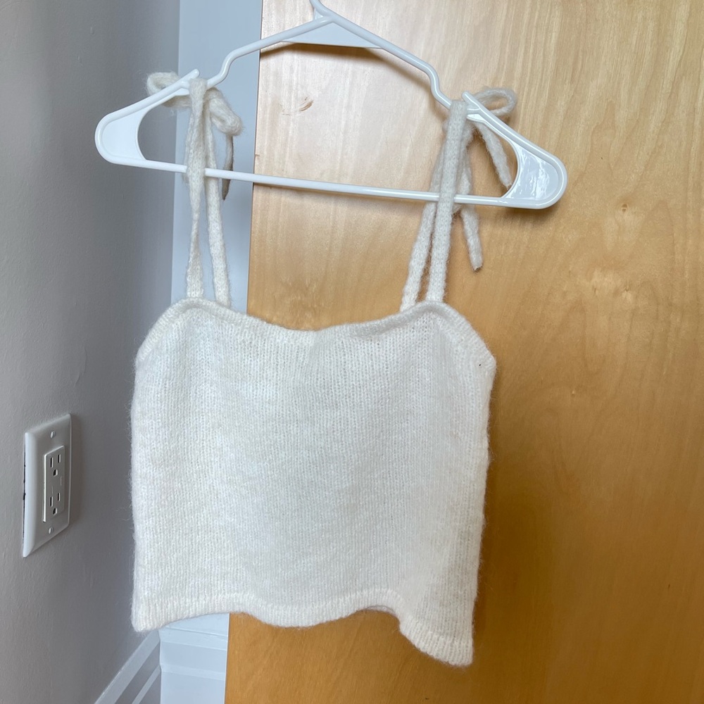 White Knit Women's Top | Size Medium